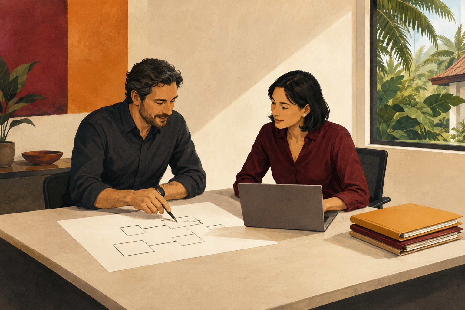 Illustration fictive d’un atelier de conception : traduire un fonctionnement métier en application
